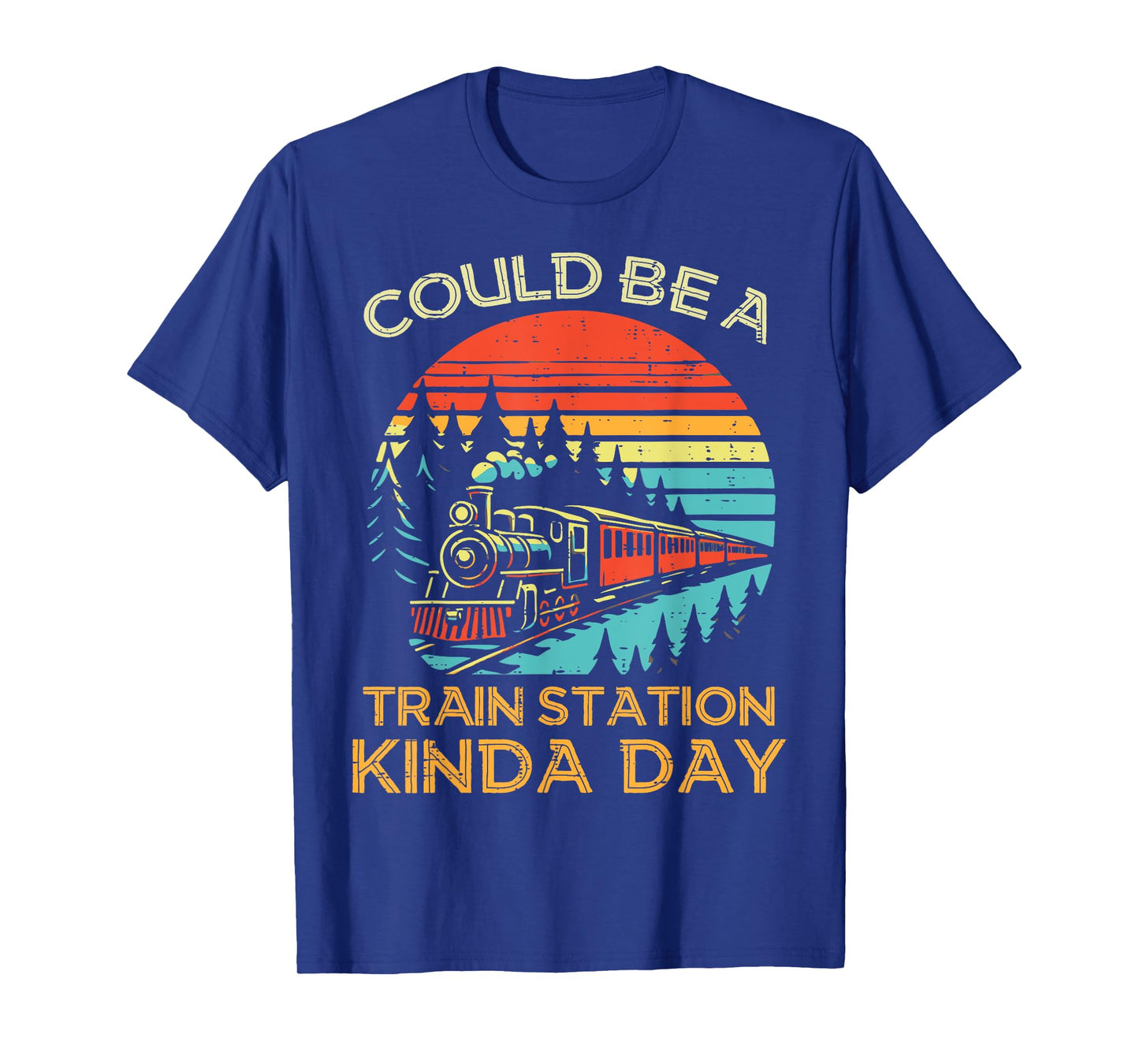 Could Be Train Station Day Locomotive Railroad Boys Kids Men T-Shirt