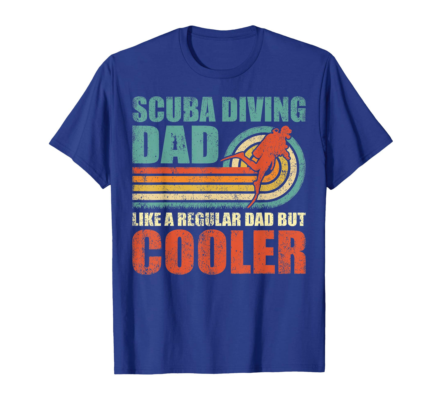 Mens Scuba Diving Dad Like A Regular Dad But Cooler Father's Day T-Shirt