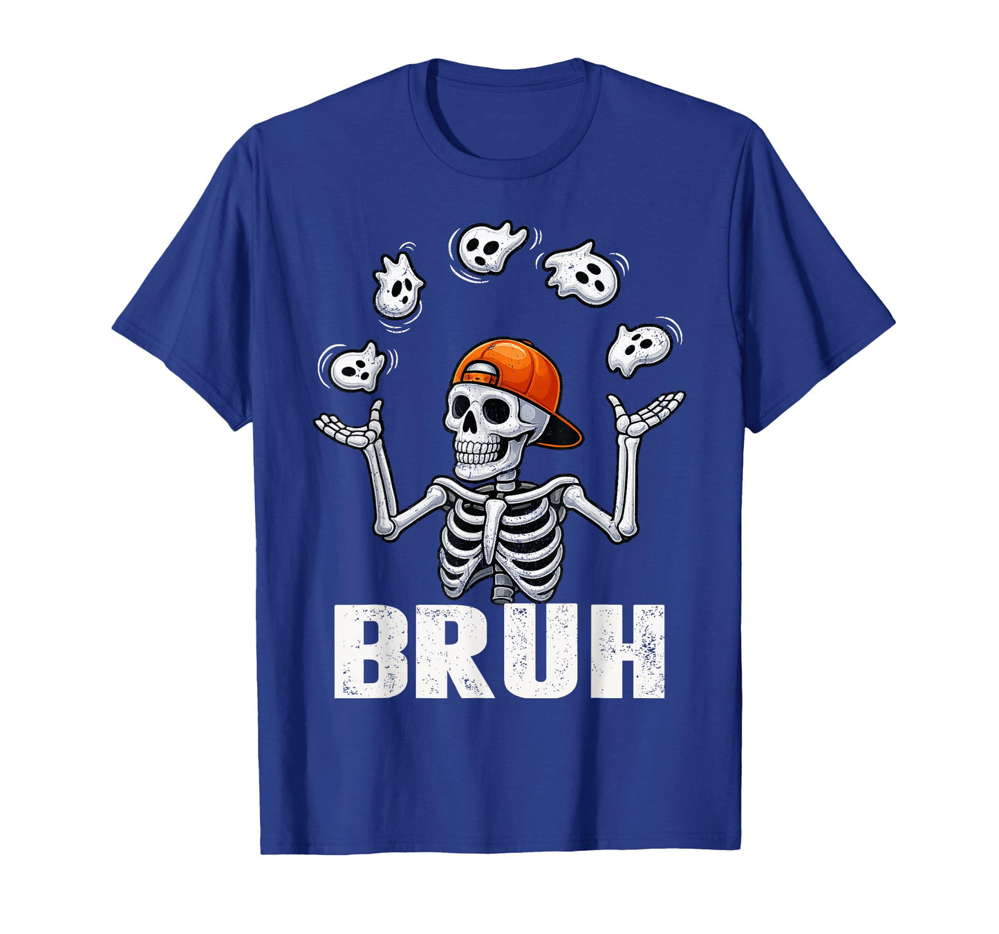 Funny Bruh Skeleton Juggled Boo Halloween Costumes Men Boy T-Shirt