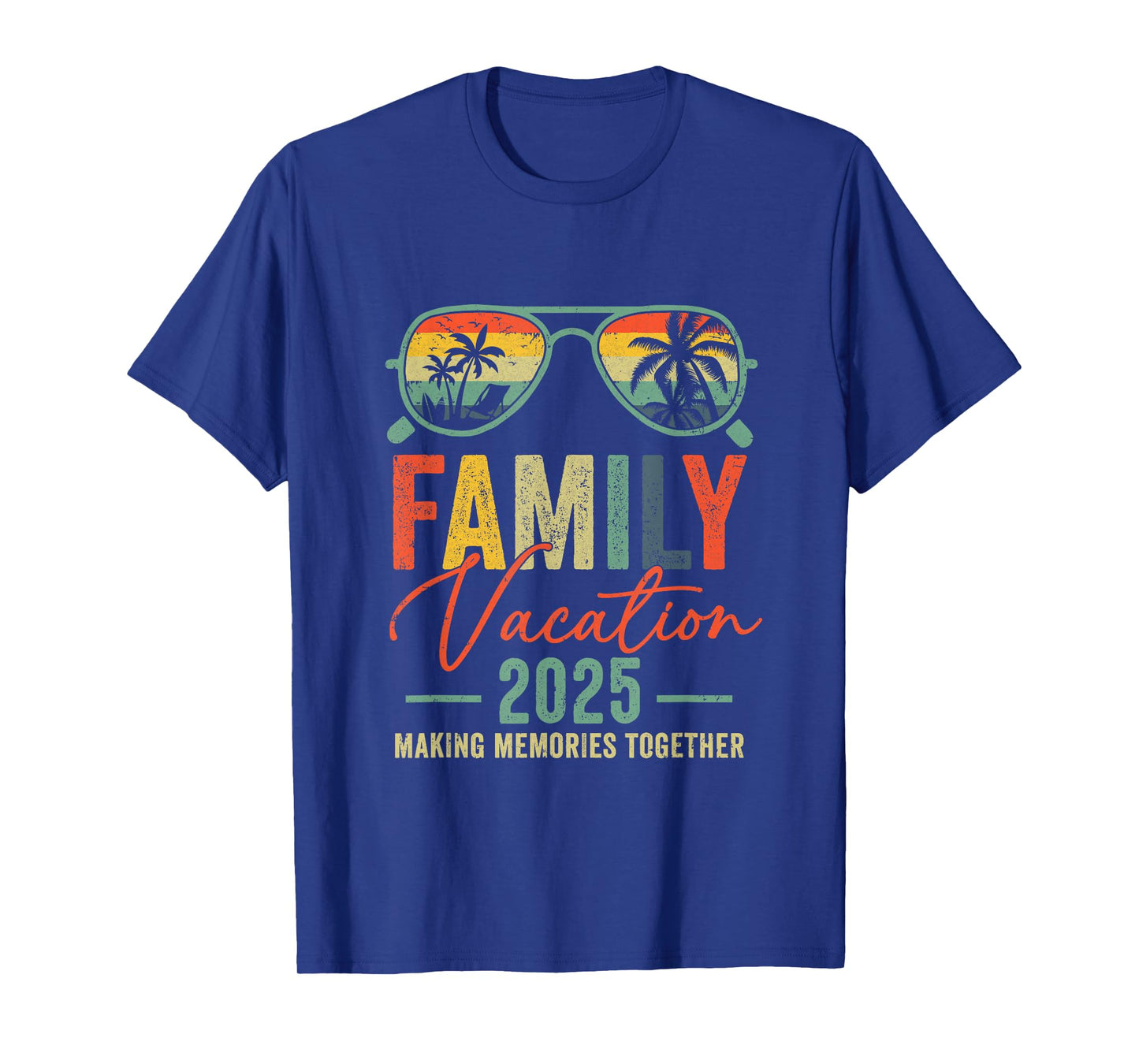 Family Vacation 2025 Beach Matching Summer Vacation Retro T-Shirt