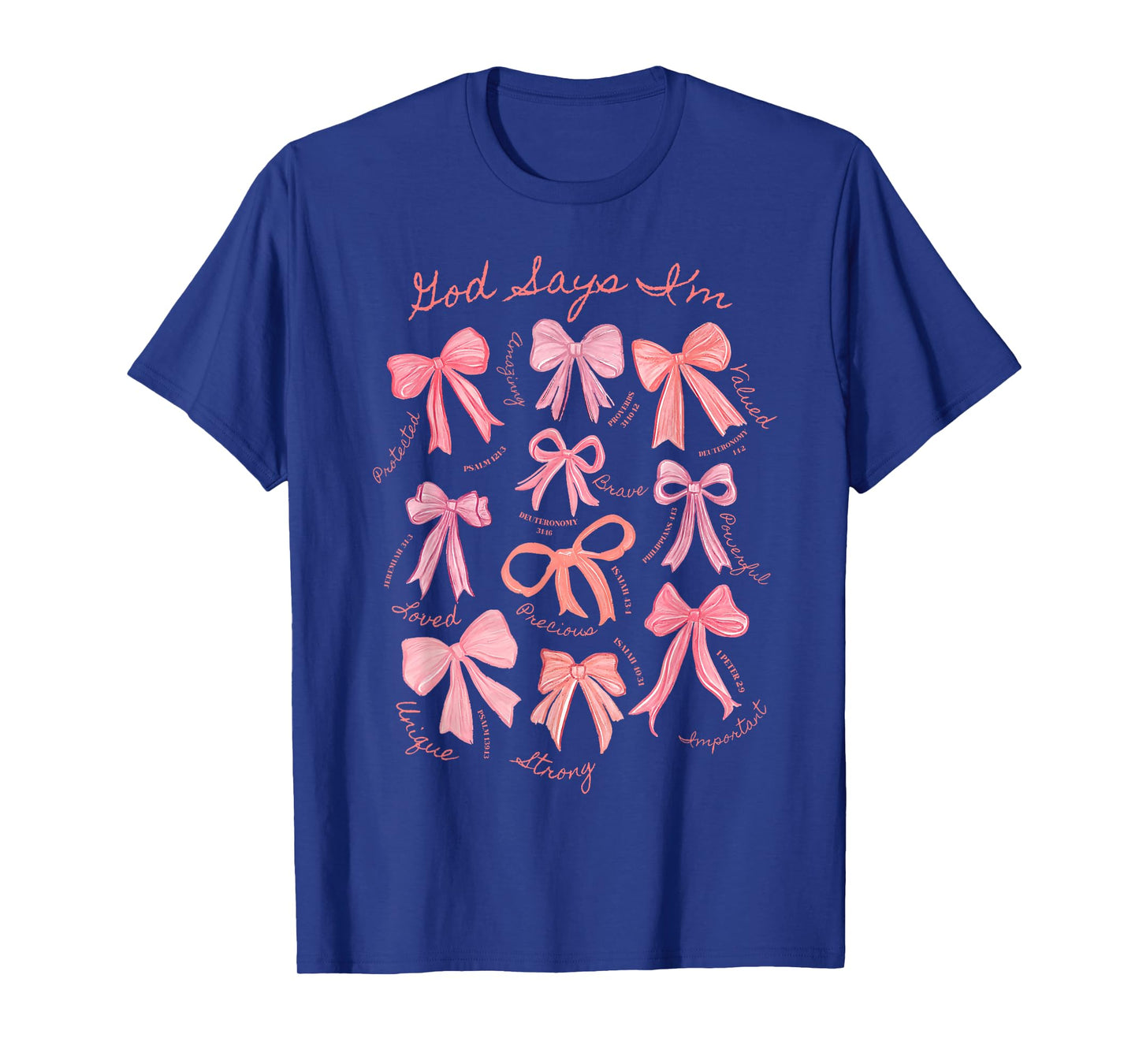 God Says I'm Coquette Bow Christian Jesus Autumn Fall Y'all T-Shirt