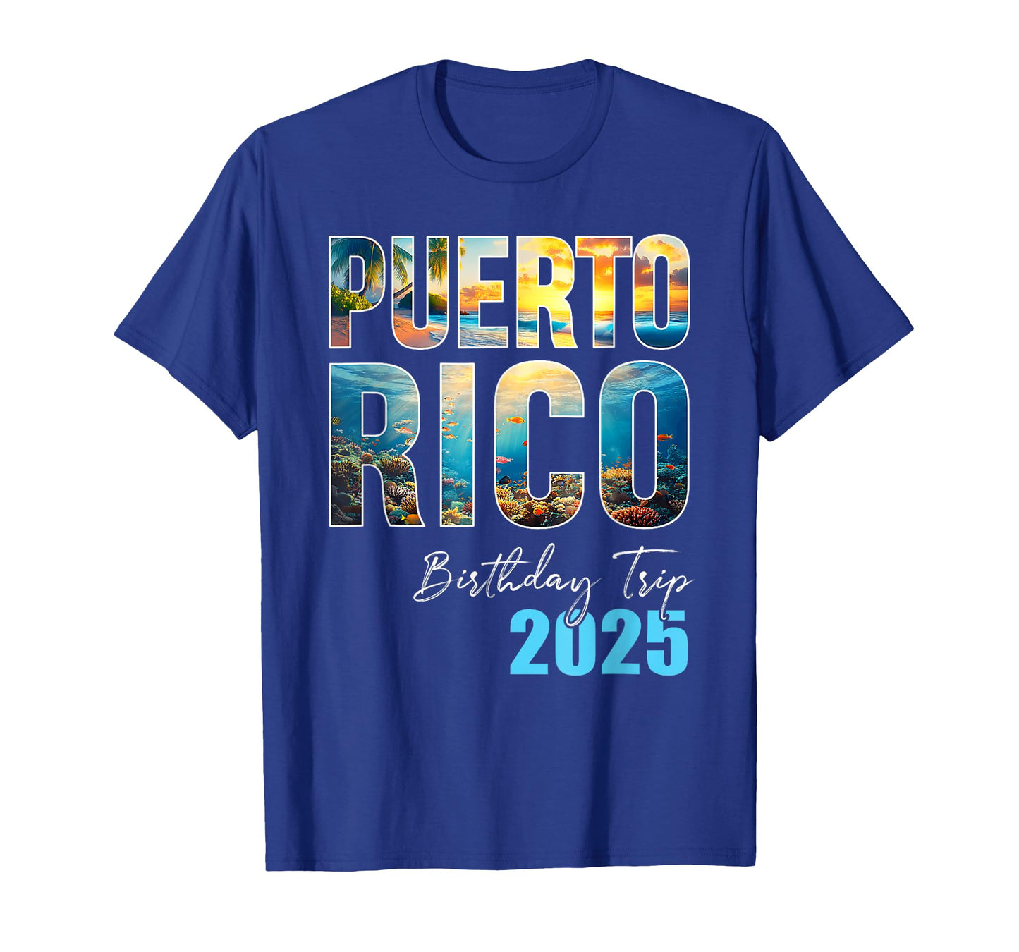 Puerto Rico Birthday Trip 2025 Vacation Party Crew Cruise T-Shirt