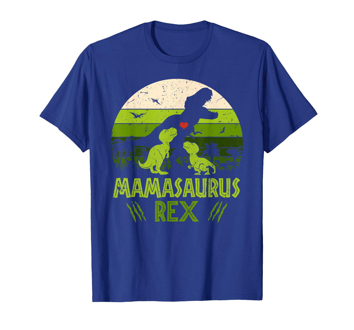 Vintage Retro 2 Kids Mamasaurus Dinosaur Lover Gift T-Shirt