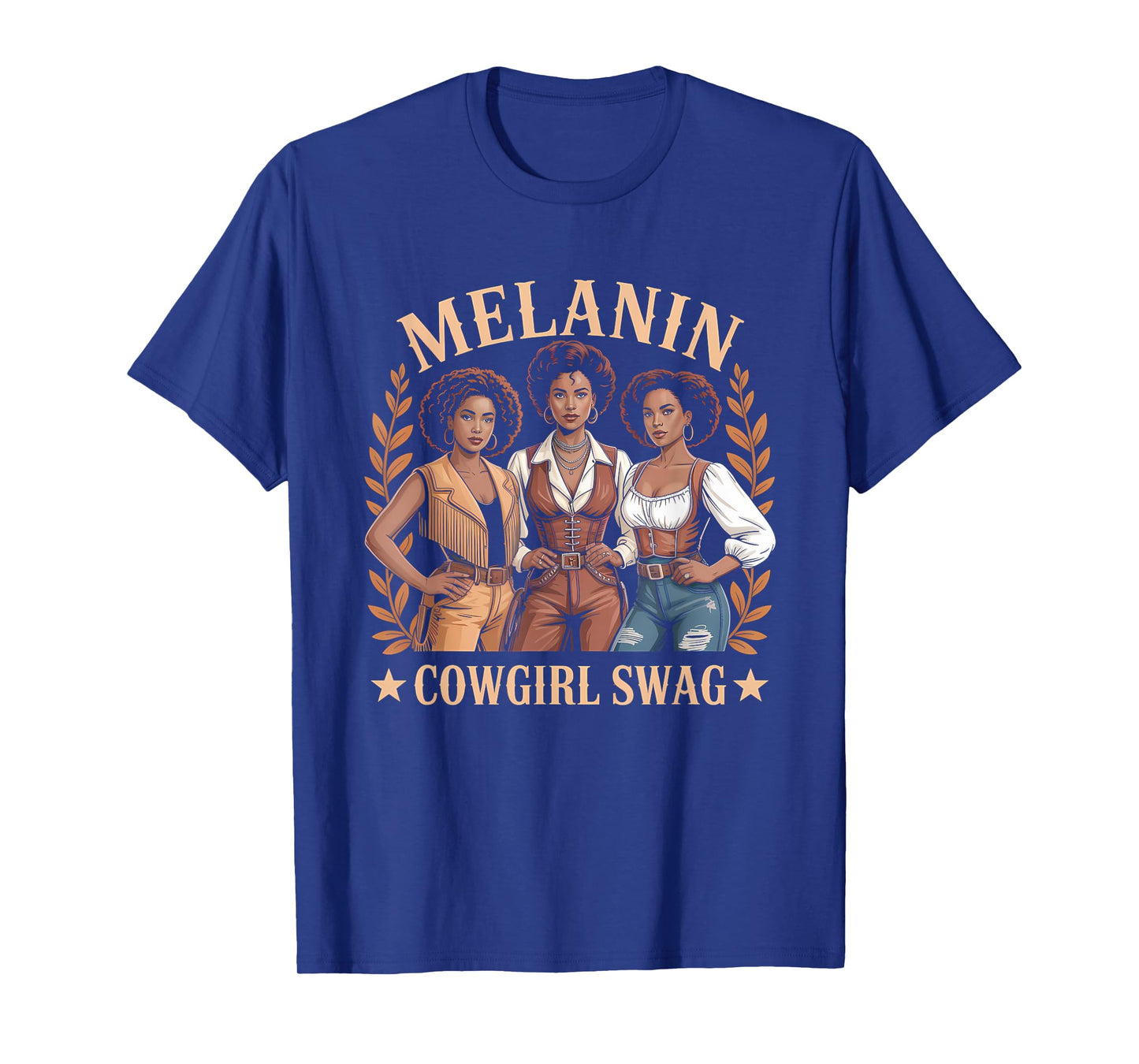 Melanin Cowgirl Swag Shirt Women Juneteenth Trail Ride T-Shirt