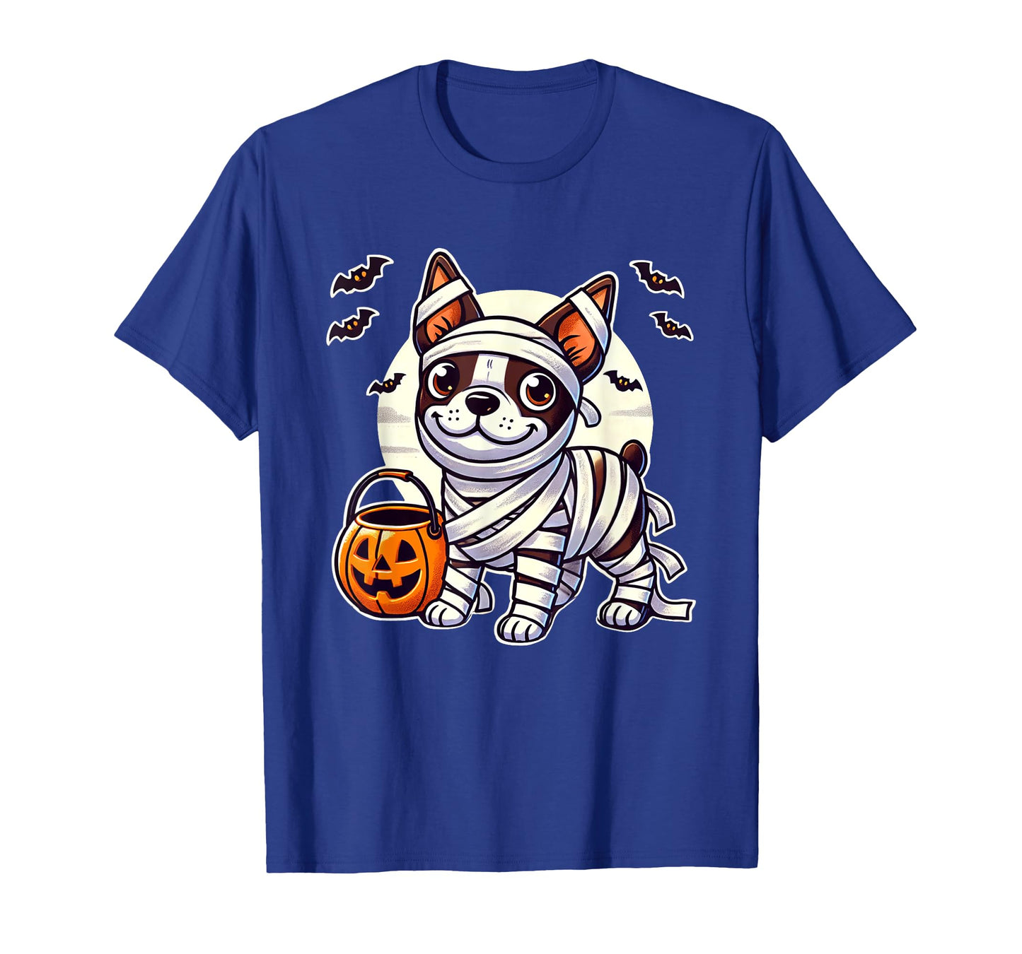 Boston Terrier Halloween Mummy Cute Boston Terrier T-Shirt