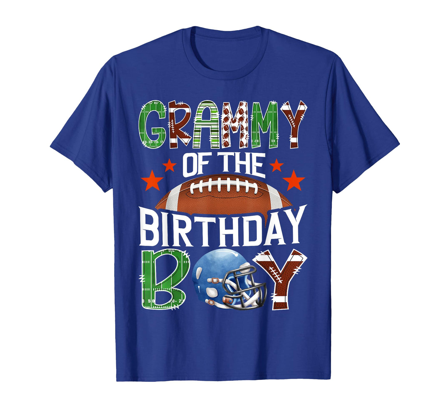 Grammy Of The Birthday Boy Football 1St Year Down Birthday T-Shirt