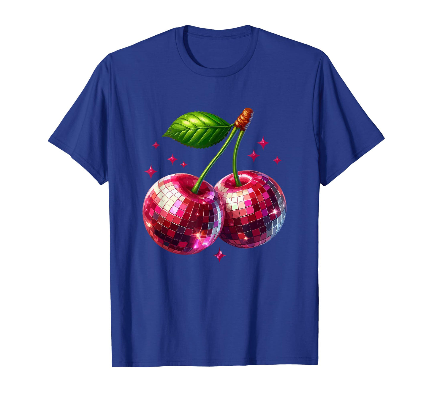 Cherries Disco Ball Cherry Summer Fruit Retro Party Lover T-Shirt