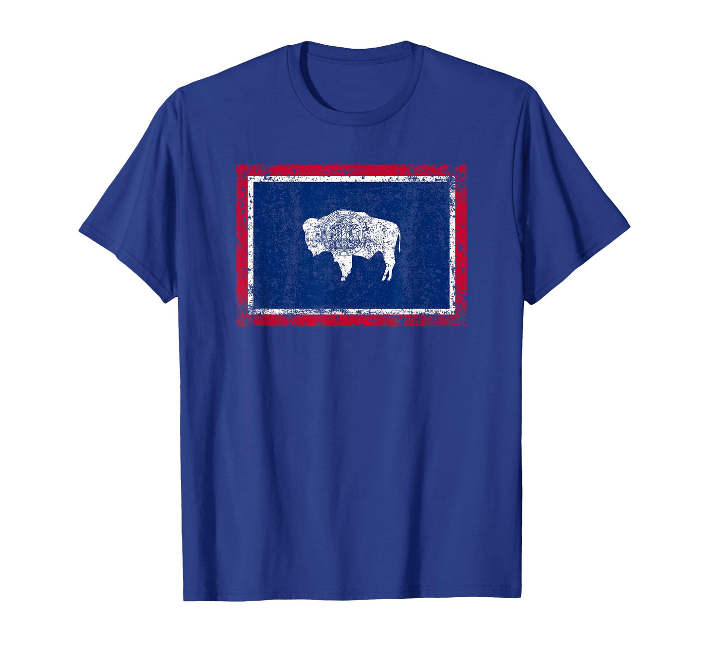 State of Wyoming Flag Fun Vintage Retro Fall Hiking Gift Dad T-Shirt