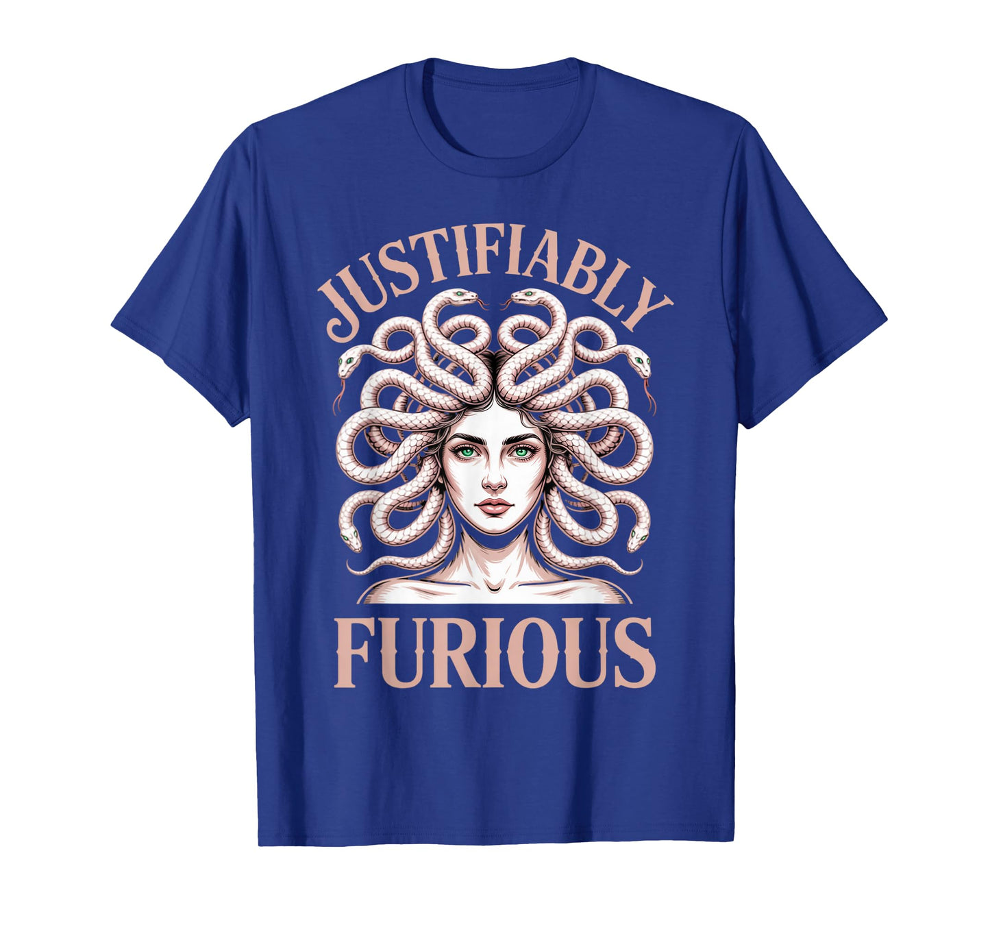Justifiably Furious Greek Mythology Goddess Female Medusa T-Shirt