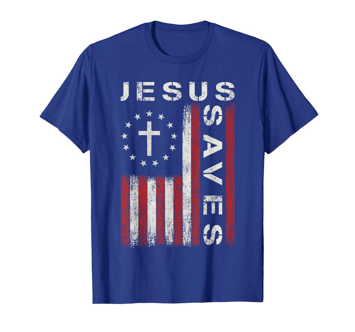 Jesus Saves USA Christian God Bible Faith Cross Religious T-Shirt