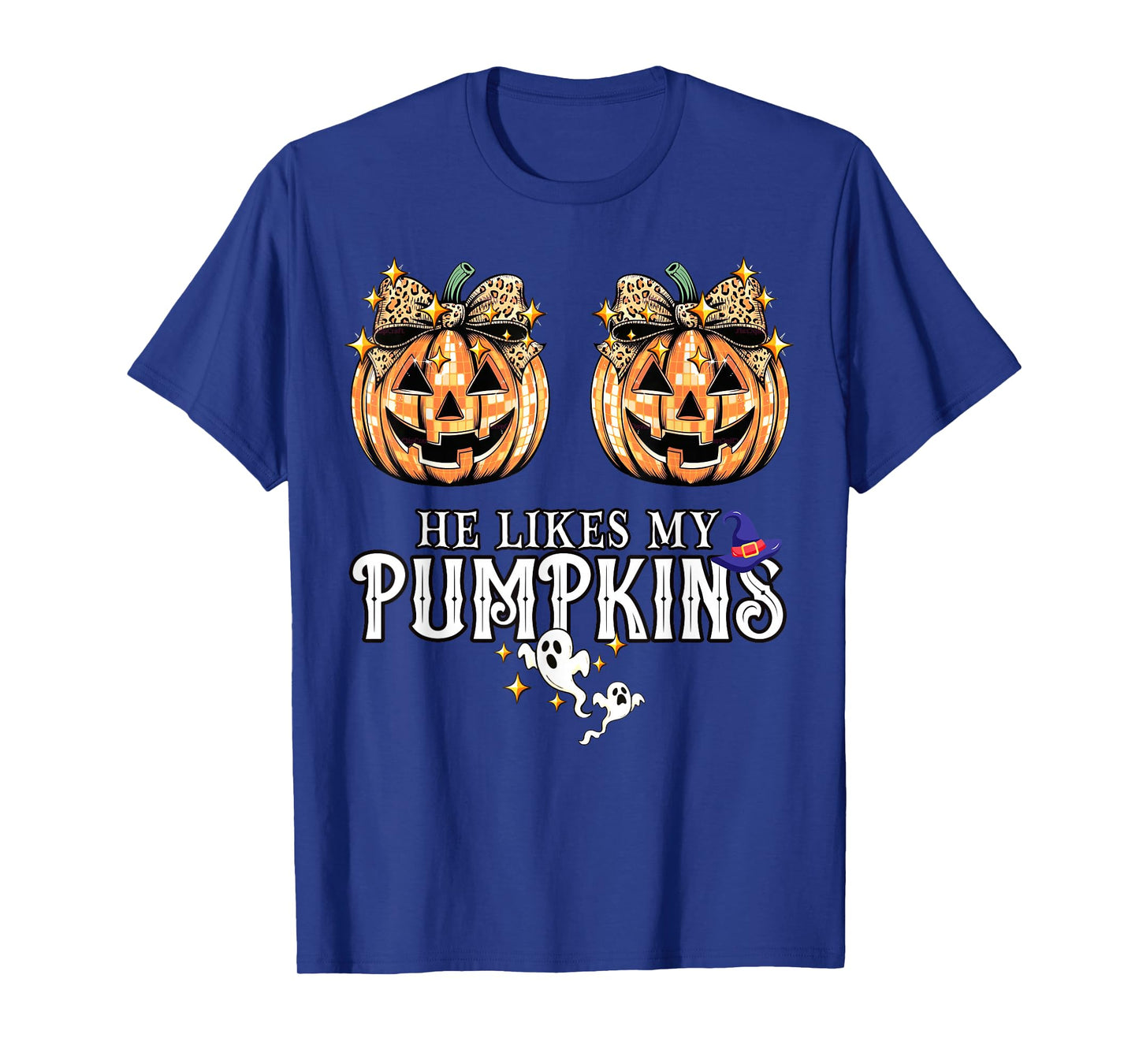 He Likes My Pumpkins I Love His Magic Wand Couples Halloween T-Shirt