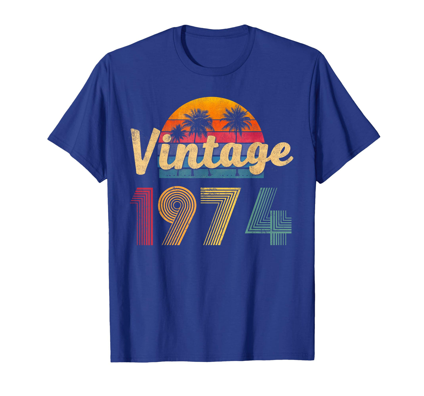 51st Birthday 1974 51 Years Old Retro - Men Women Vintage T-Shirt