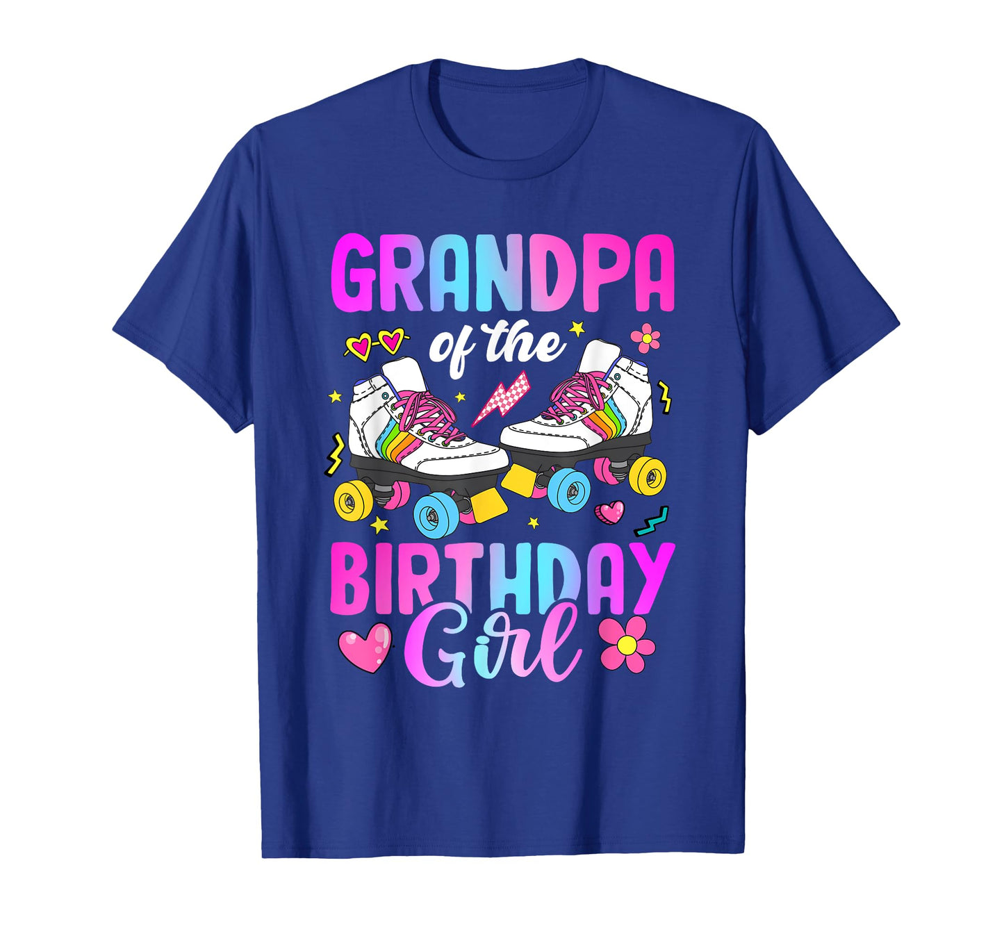 Grandpa Of The Birthday Girl Rolling Skate Bday Family T-Shirt