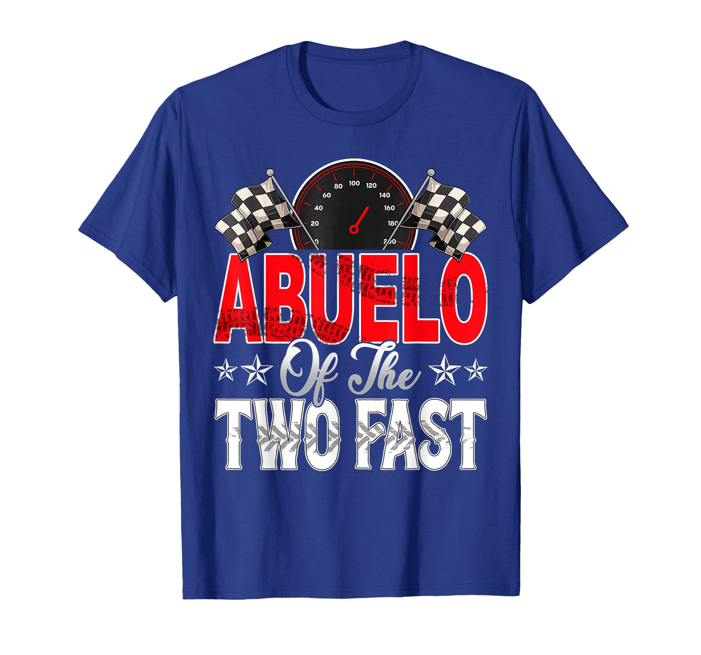 Abuelo Of The Two Fast Second Birthday Racing Car Family T-Shirt