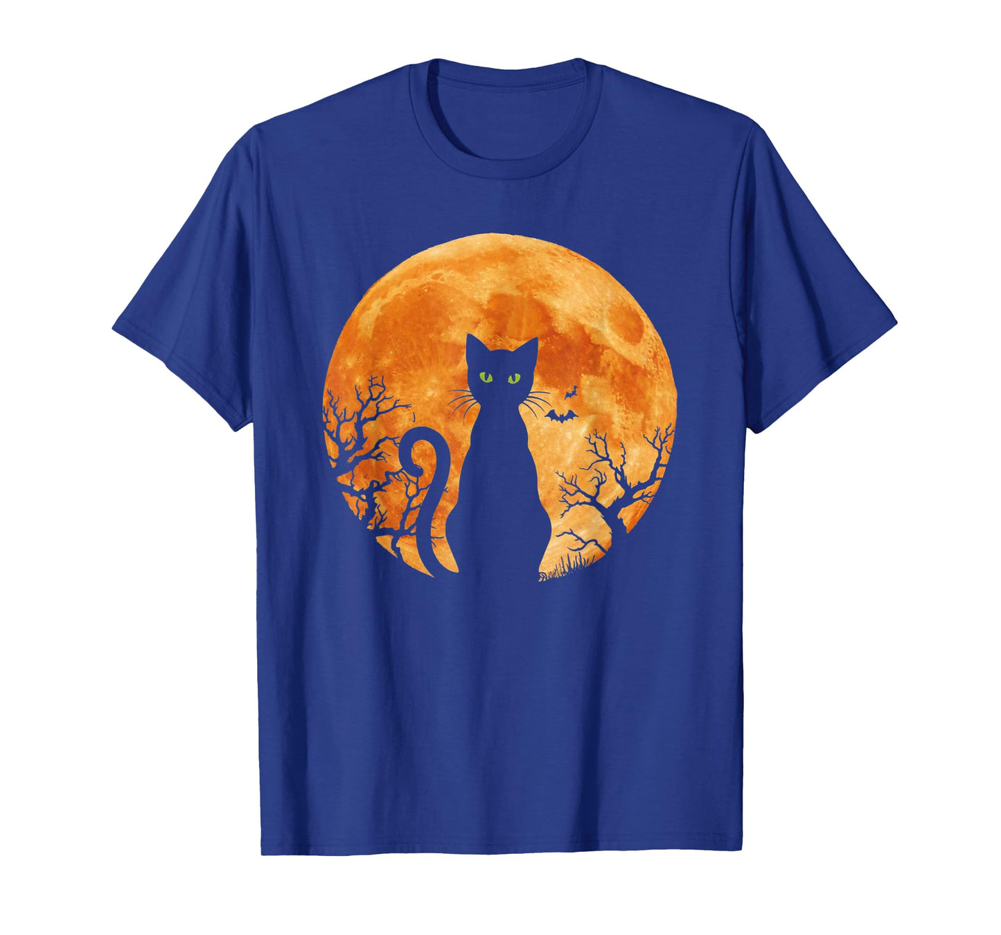 Scary Halloween Cat Costume Retro Cat Moon Vintage Gifts T-Shirt for Men Women Kids