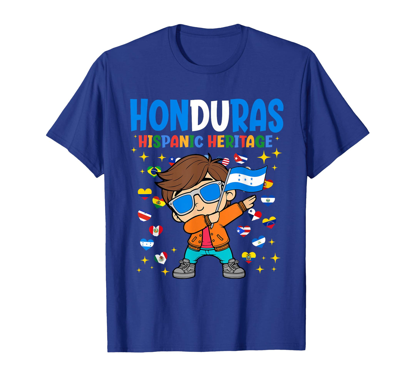 Hispanic Heritage Honduran Flag Proud Honduras Boys Kids T-Shirt