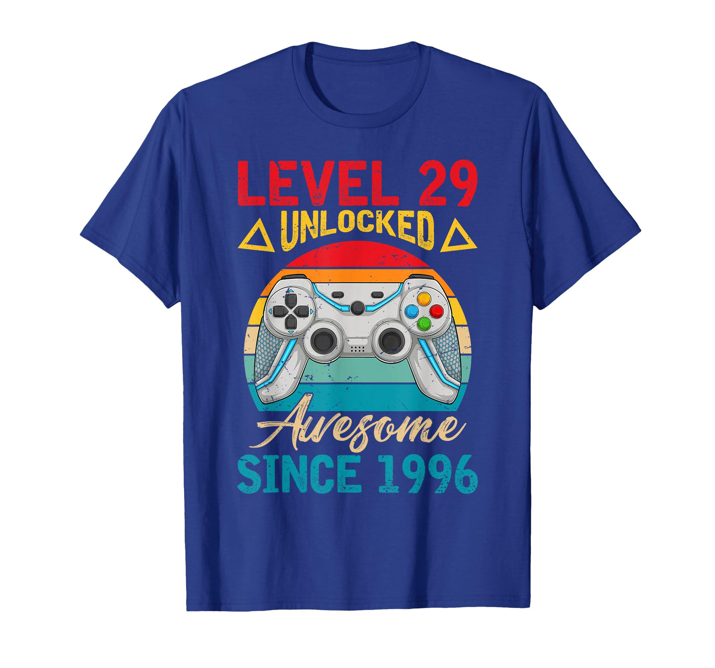 Level 29 Unlocked Awesome Since 1996 Retro 29th Birthday T-Shirt