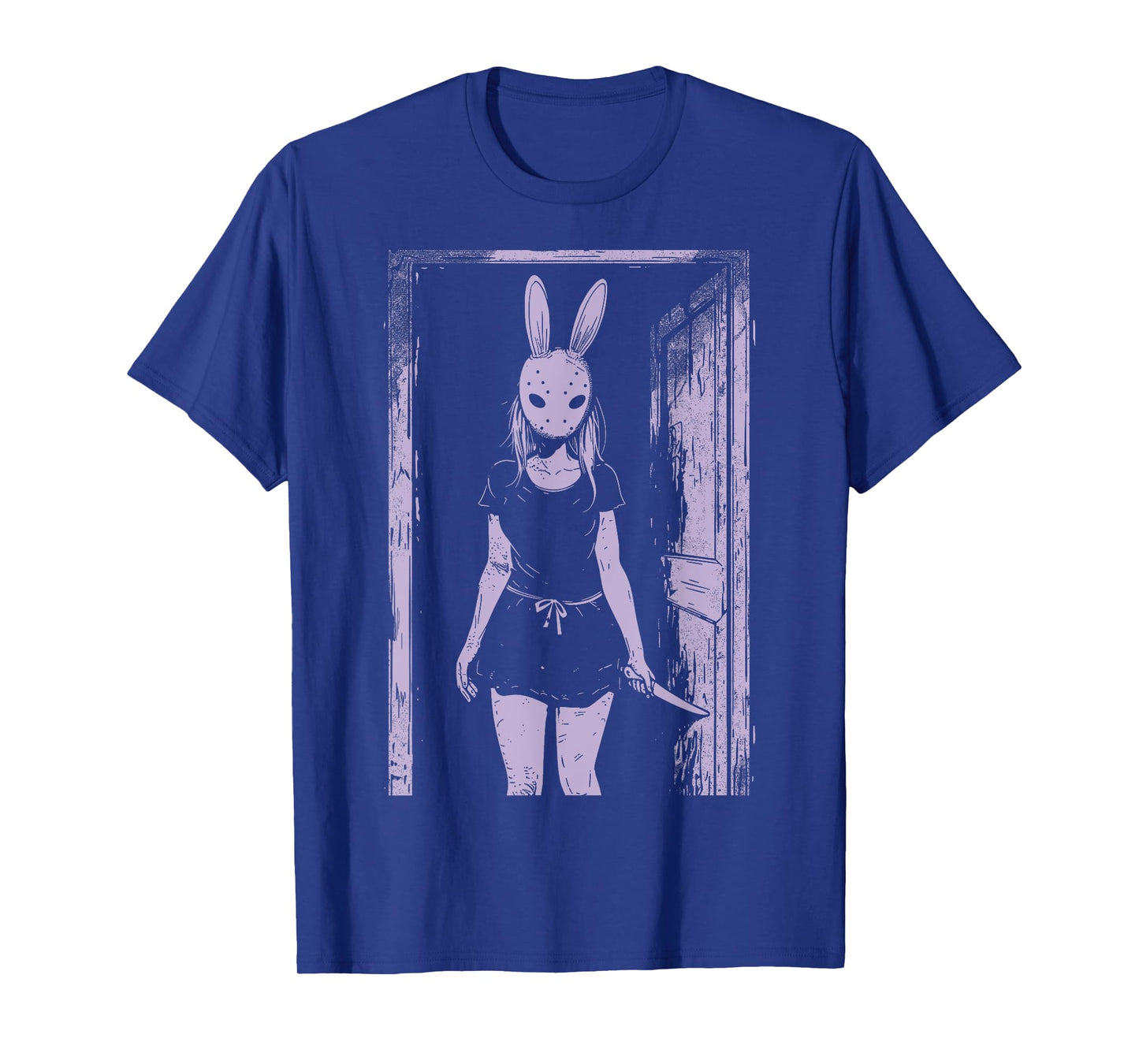 Horror Girl Bunny Mask Slasher Rabbit Pastel Goth Creepy T-Shirt