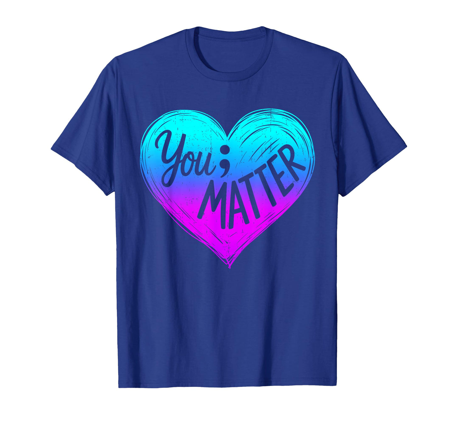 Teal Purple Heart Your Matter Suicide Prevention Awareness T-Shirt