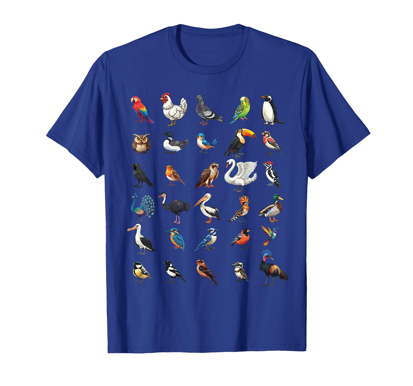 Types of Birds Educational Boys Girls Kids T-Shirt