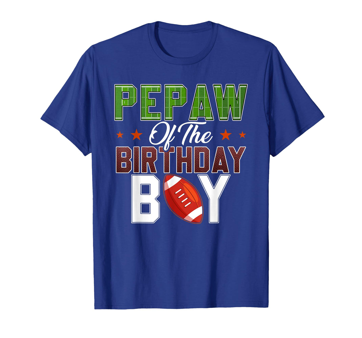 Pepaw of The Birthday Boy Football Party Family Matching T-Shirt