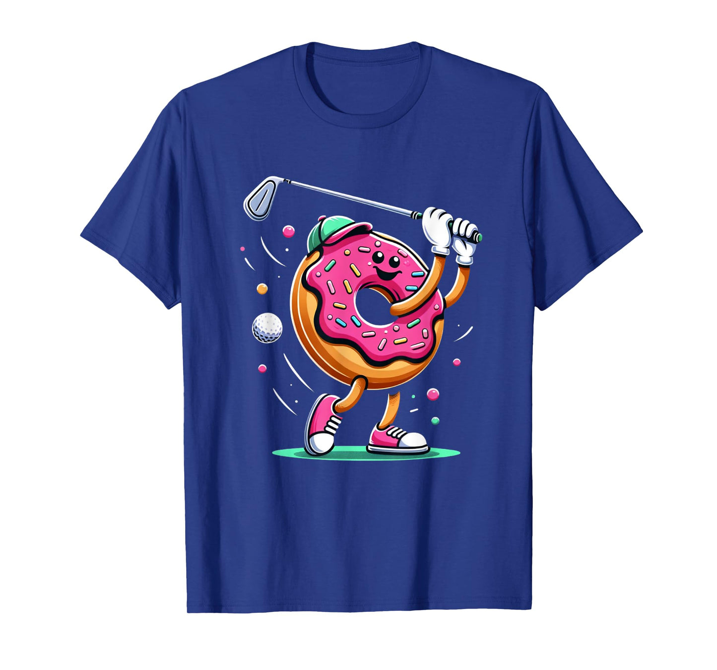 Funny Donut Golfing Golfer Food Champ Sports Golf Donut T-Shirt
