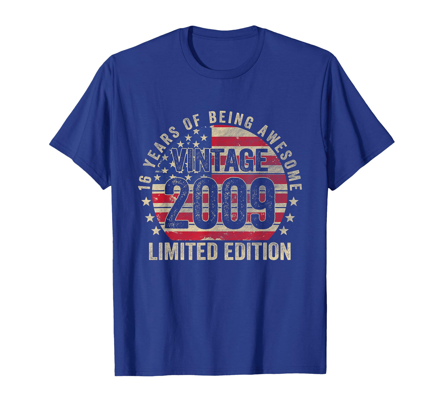 16 Year Old Gifts Vintage 2009 16th Birthday American Flag T-Shirt for Women Kids Men
