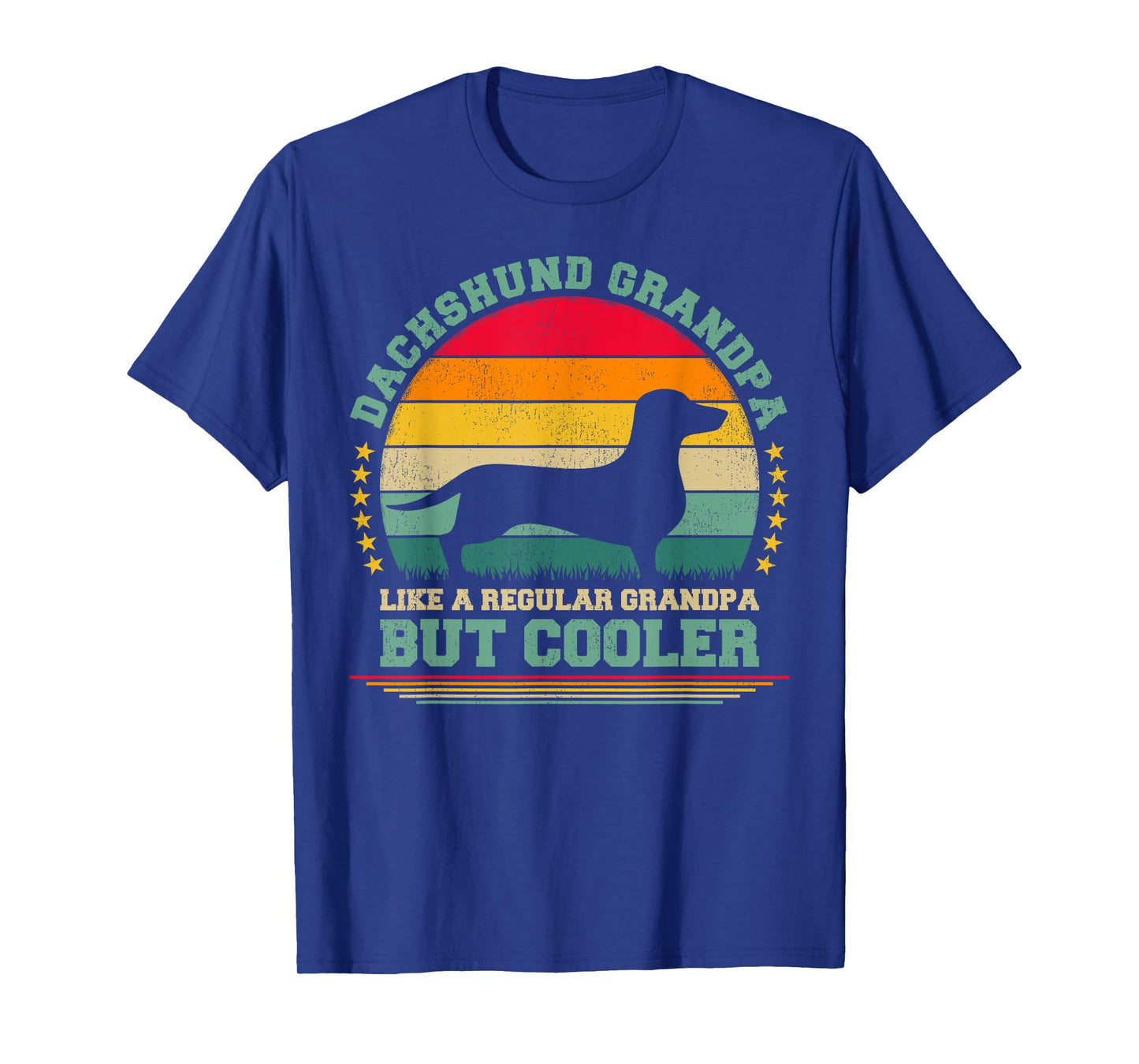 Dachshund Dog Lover Vintage Dachshund Grandpa Father's Day T-Shirt