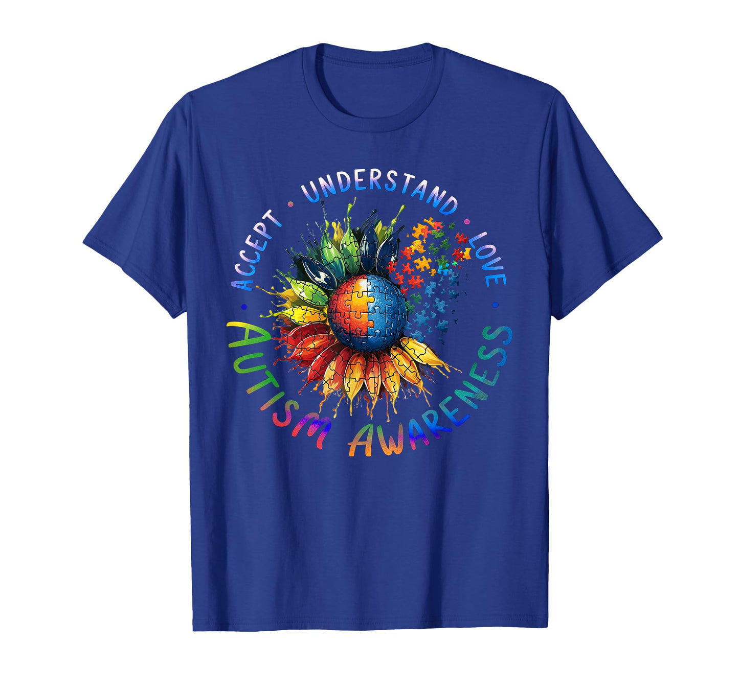 Autism Awareness Sunflower Men Women kids Autism Support T-Shirt