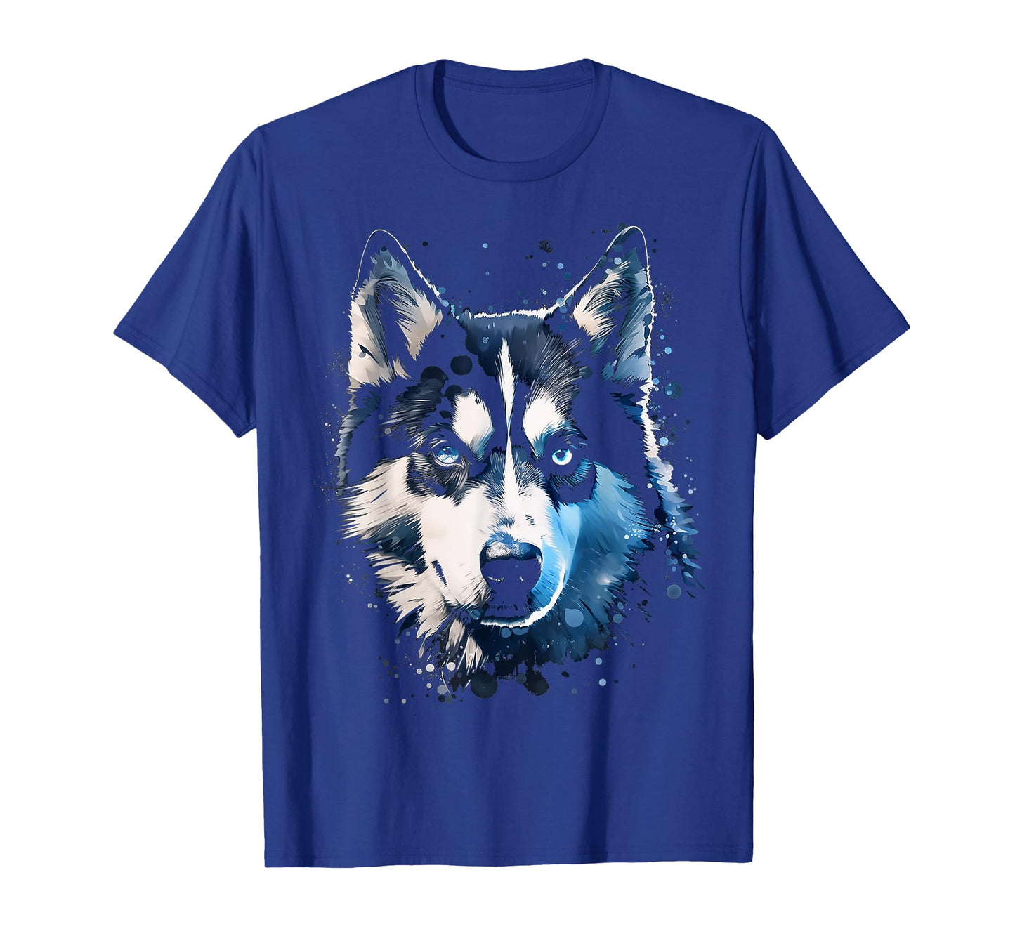 Husky Motif Pet Illustration Dog Husky T-Shirt for Men Women Kids