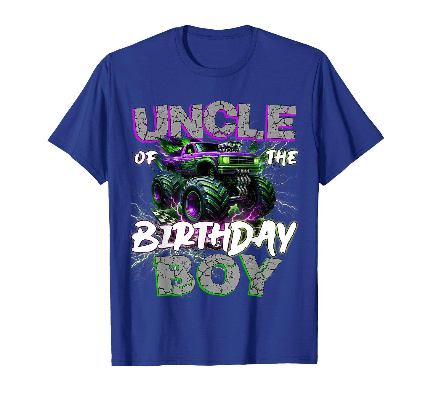 Uncle Of The Birthday Monster Truck Family Matching Party T-Shirt