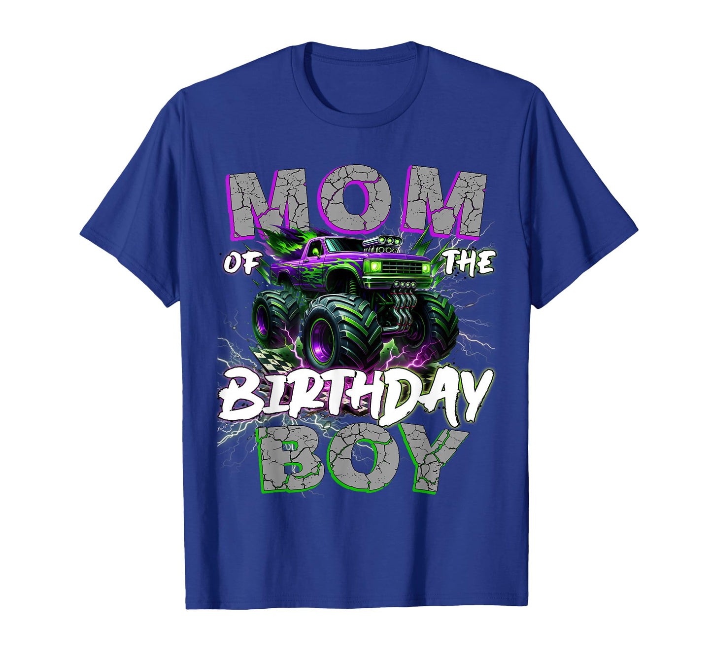 Mom Of The Birthday Monster Truck Family Matching Party T-Shirt