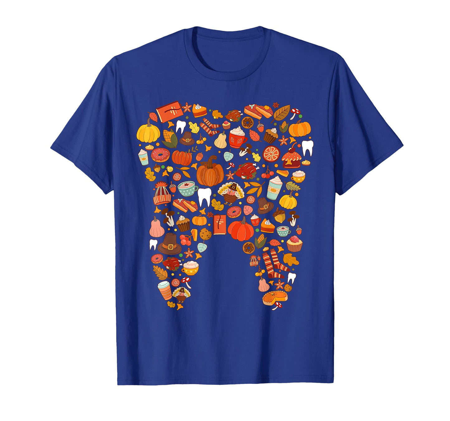 Teeth Doodles Pumpkin Fall Dental Hygienist Autumn Season T-Shirt