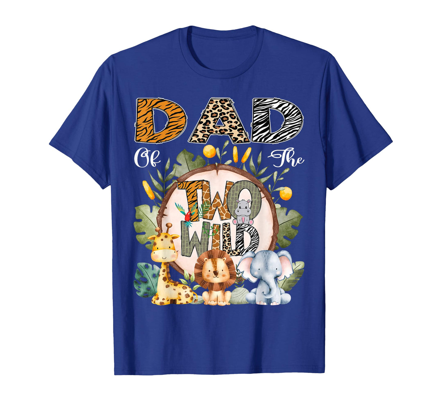 Dad Of The Two Wild Animal Safari 2Nd Birthday Party T-Shirt