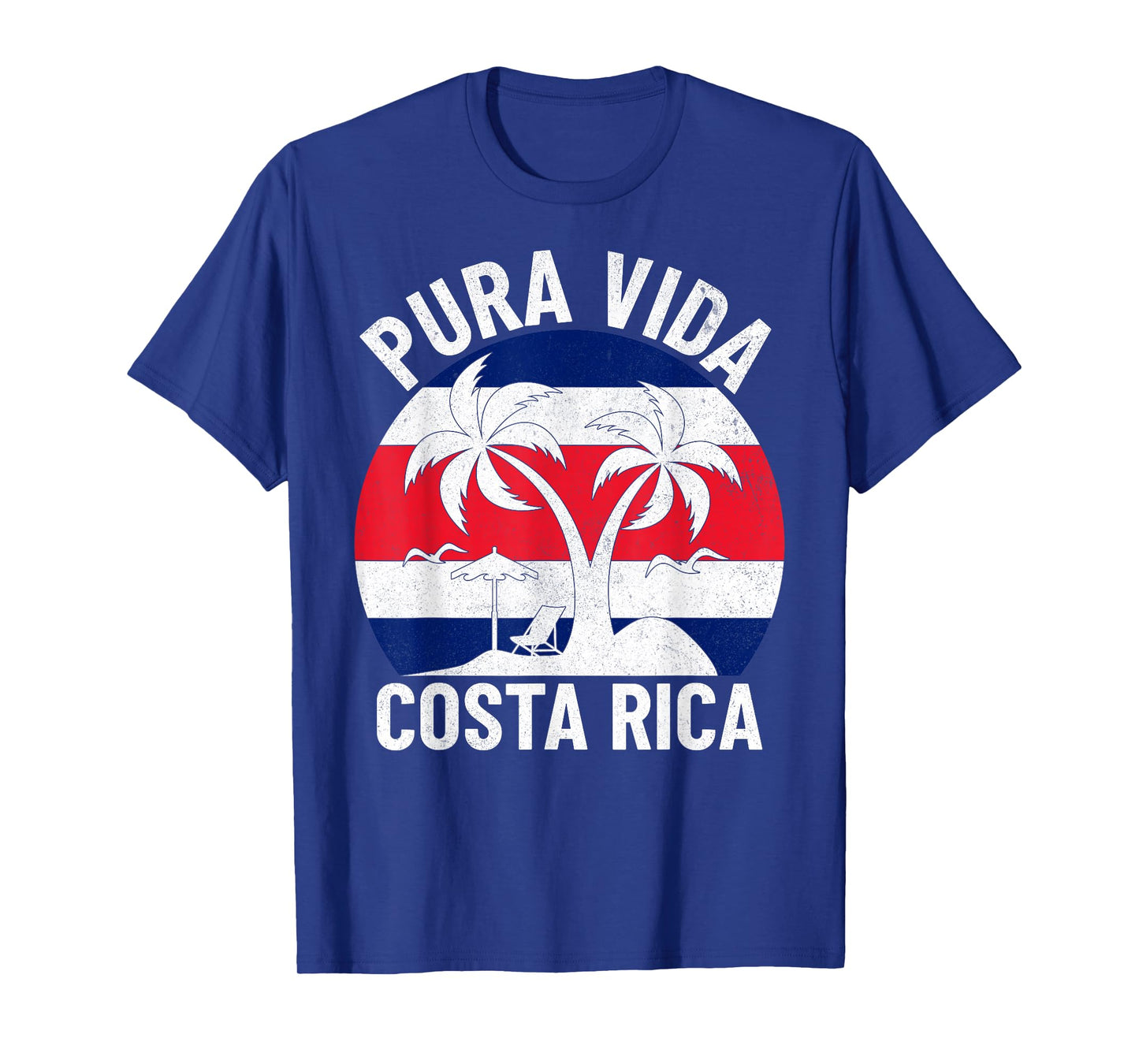 Vintage Costa Rica Flag Pura Vida Beach Summer Vacation T-Shirt