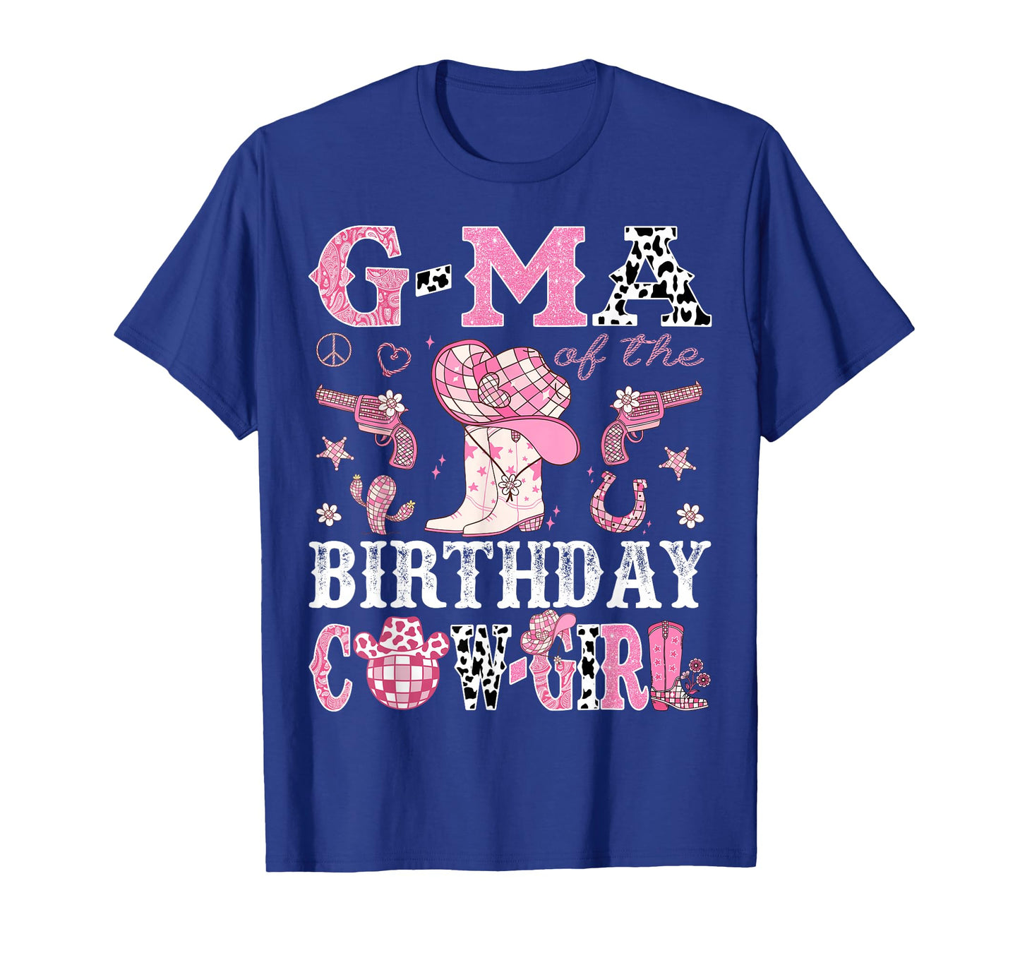 G-Ma Of The Birthday Cow-Girl Pink Disco Rodeo Western T-Shirt