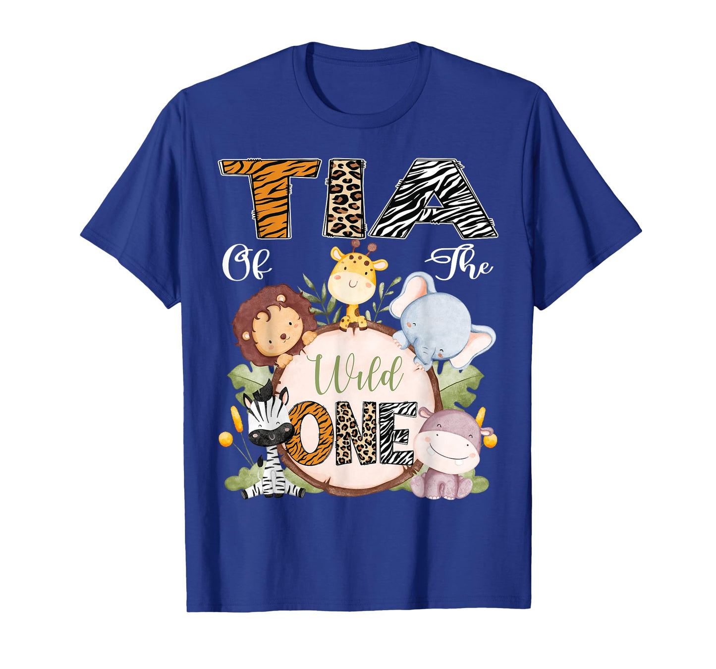 Tia Of The Wild One 1St Birthday Safari Woodland T-Shirt
