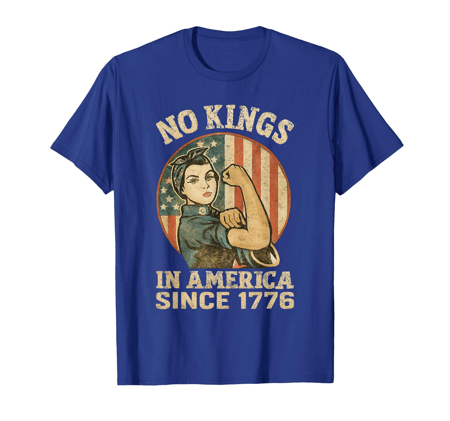 Vintage No Kings In America Since 1776 Women 4th Of July T-Shirt
