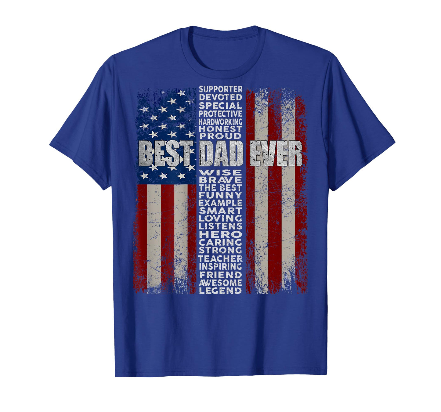 Dad American Flag Father's Day 4th of July Gift Father Daddy T-Shirt