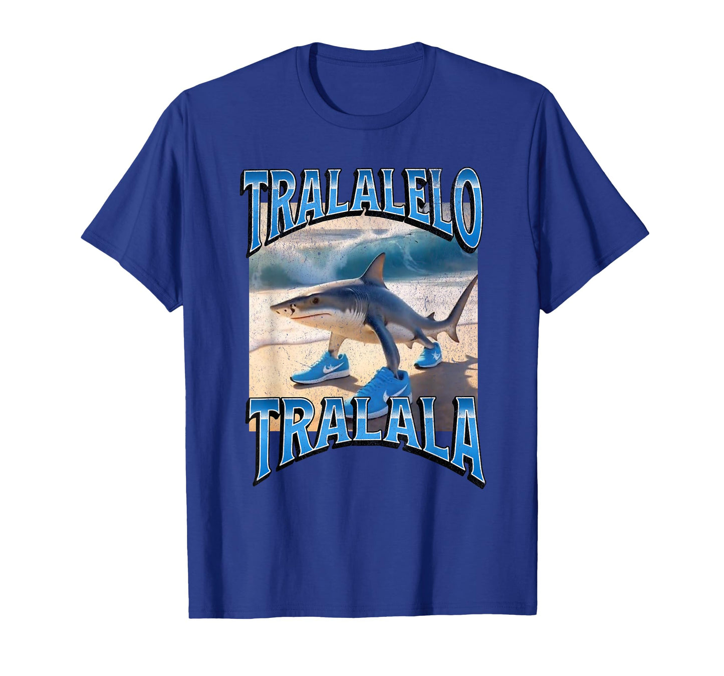 Tralalelo Tralala Funny Shark Italian Brainrot Meme Graphic T-Shirt