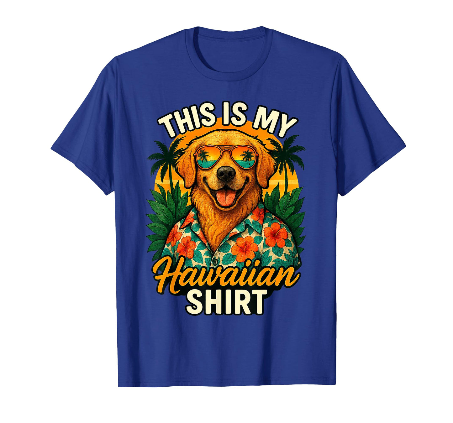 This Is My Hawaiian Shirt Tropical Luau Costume Cool Dog T-Shirt