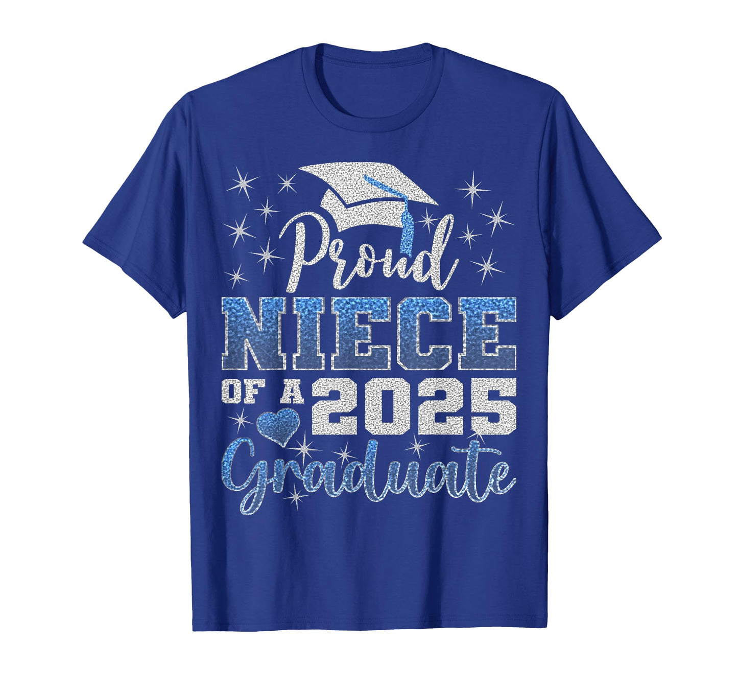 Super Proud Niece of 2025 Graduate Awesome Family College T-Shirt