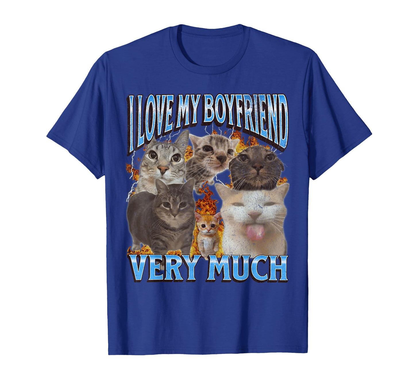 My Boyfriend Funny Cat Meme Bootleg Graphic T-Shirt