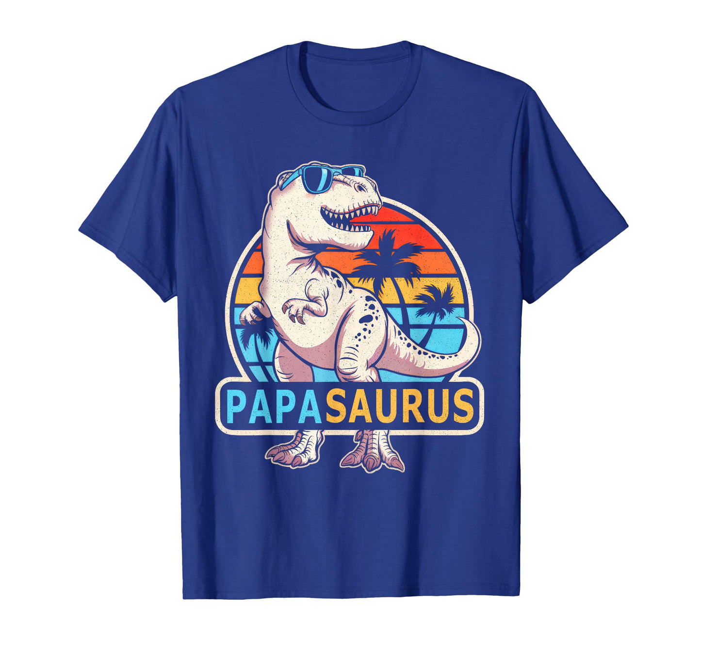 Papa Saurus T Rex Men Daddy Dad Dinosaur Family Matching T-Shirt