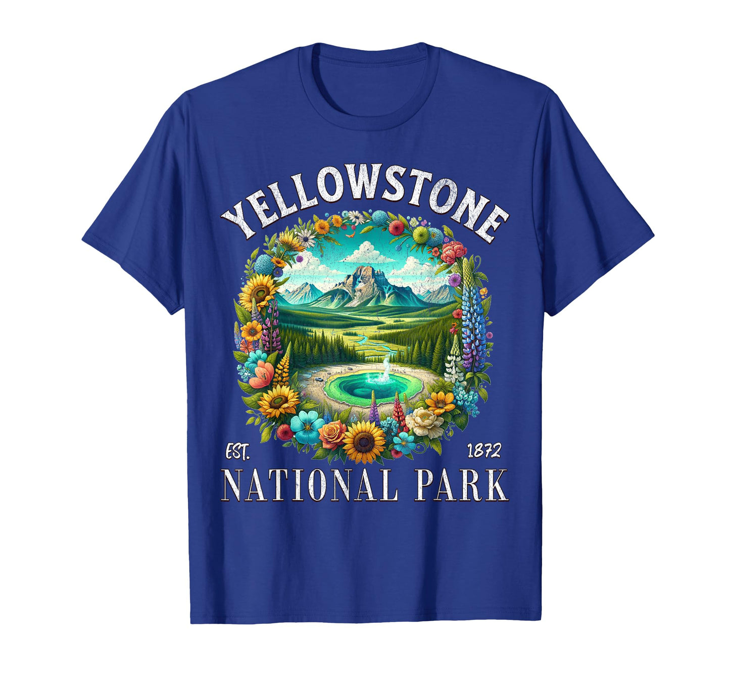 Yellowstone Grand Prismatic Spring Geothermal Vintage T-Shirt