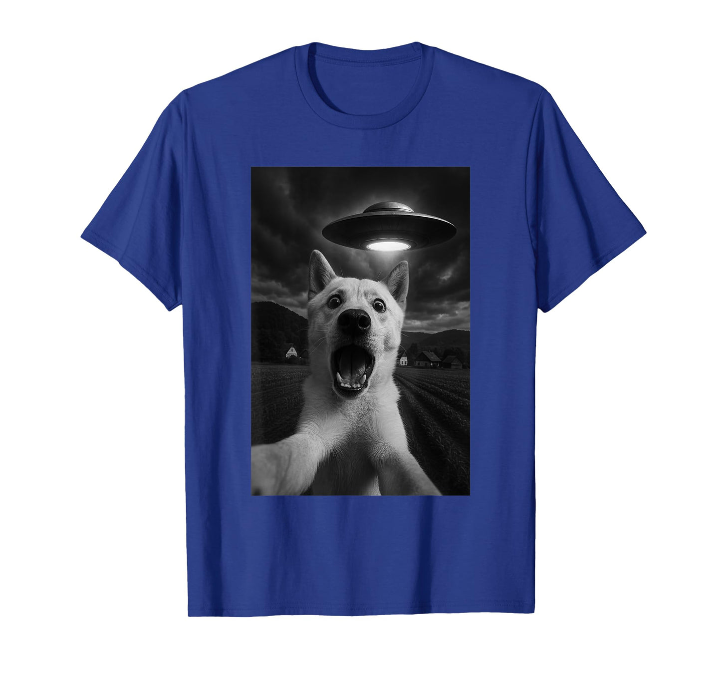 Korean Jindo Dog UFO Encounters Selfie Men Women Kids T-Shirt
