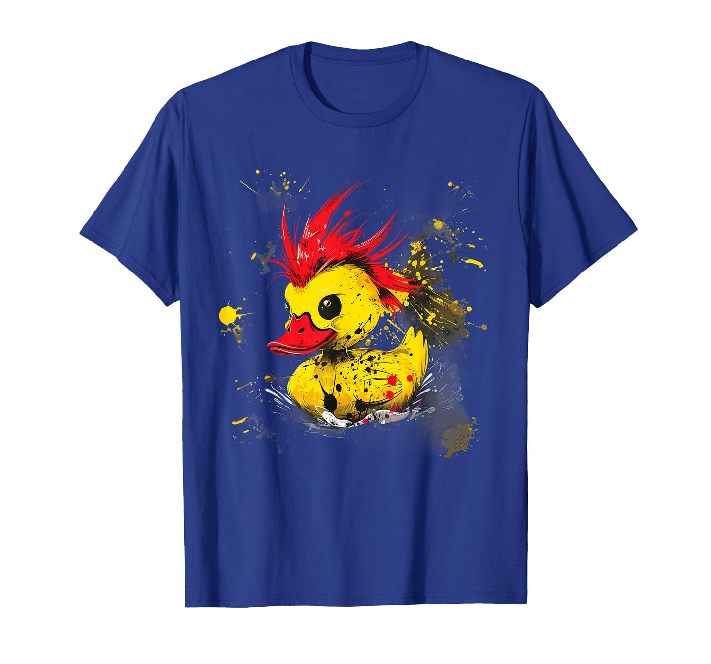 Rubber Duck Watercolor Punk Rock Rubber Duckling Duck Lover T-Shirt