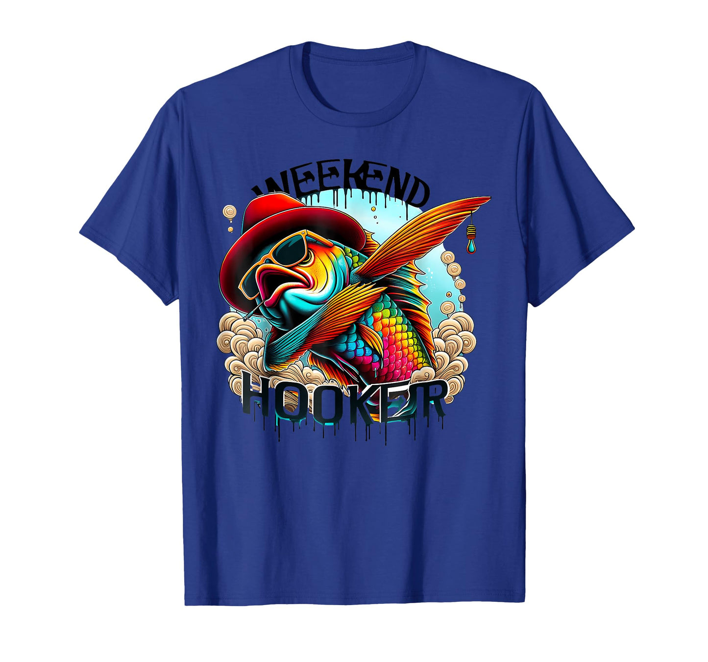 Weekend Hooker Colorful Fishing Funny Fishing T-Shirt