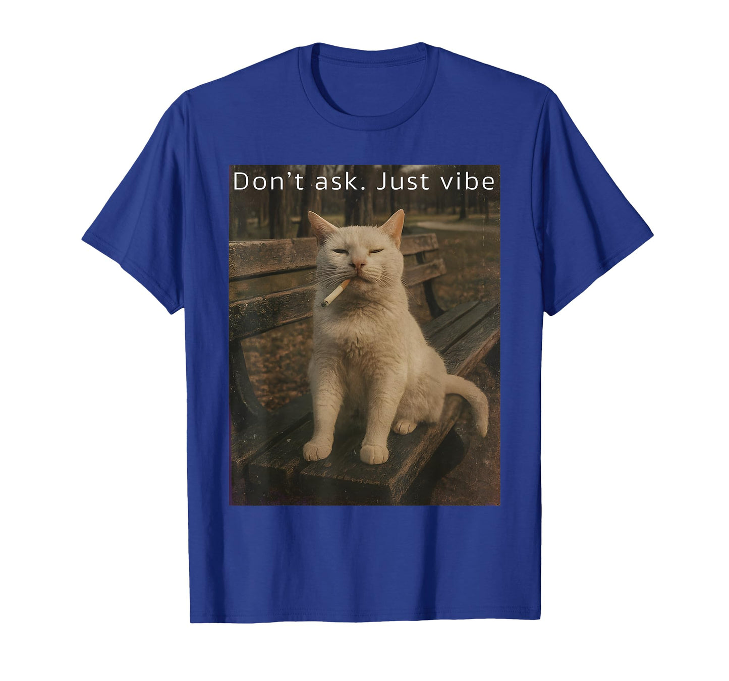 Cigarette Kitten Funny Smoking Cat Meme Stupid Brainrot T-Shirt