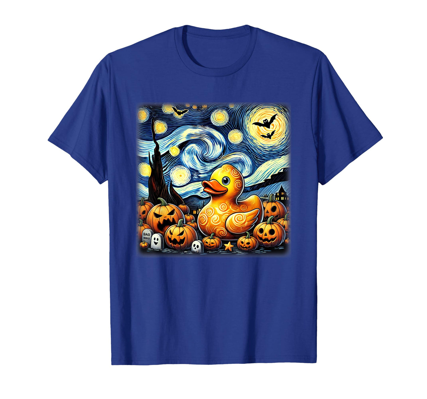 Starry Night Rubber Duck Halloween T-Shirt